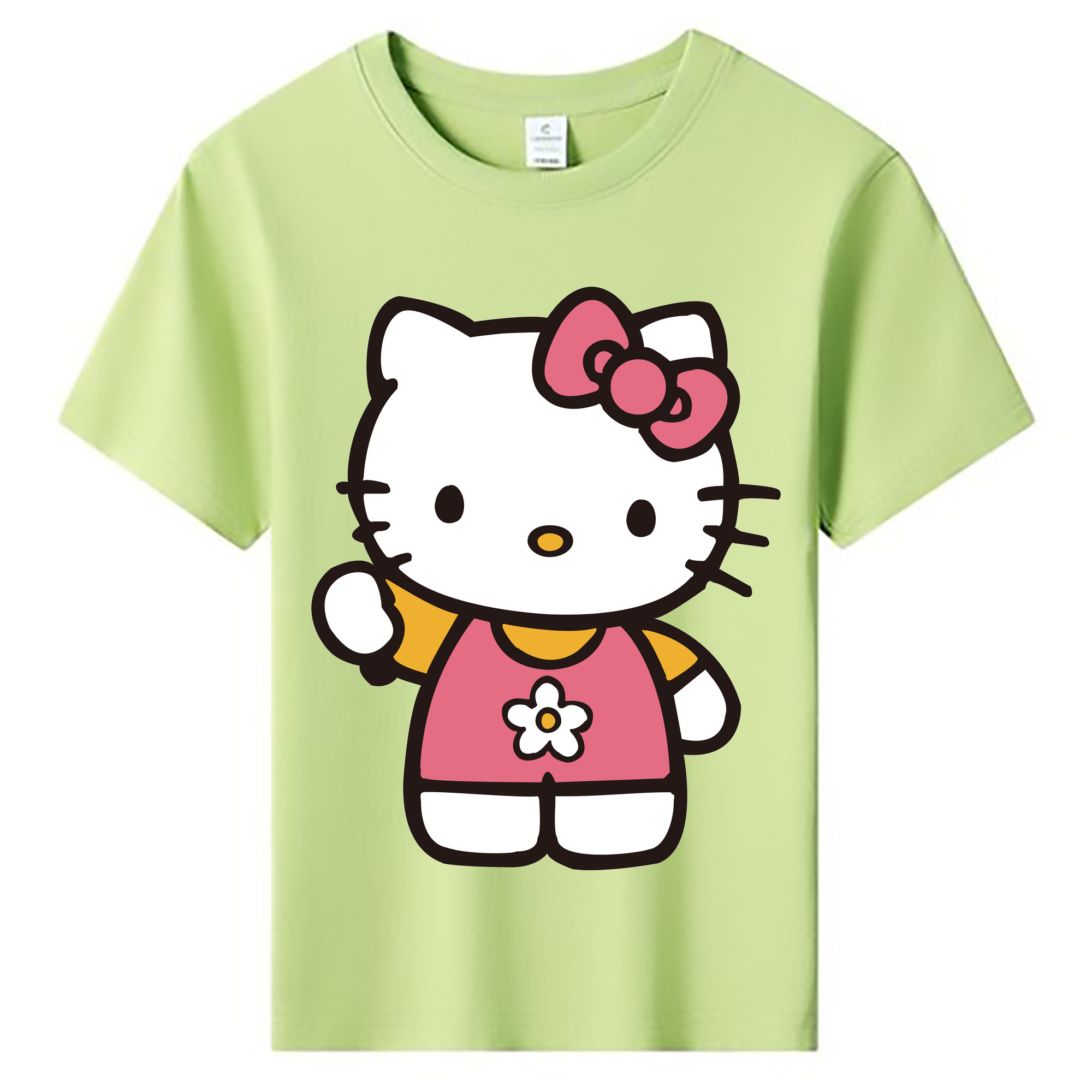 （画像用） Hello Kitty ハローキティ 綿100％キッズTシャツ（フロントプリント）